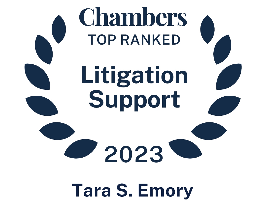 Editor Association Guinness Tara Emory earns a top tier ranking from Chambers and Partners' - Redgrave  Data